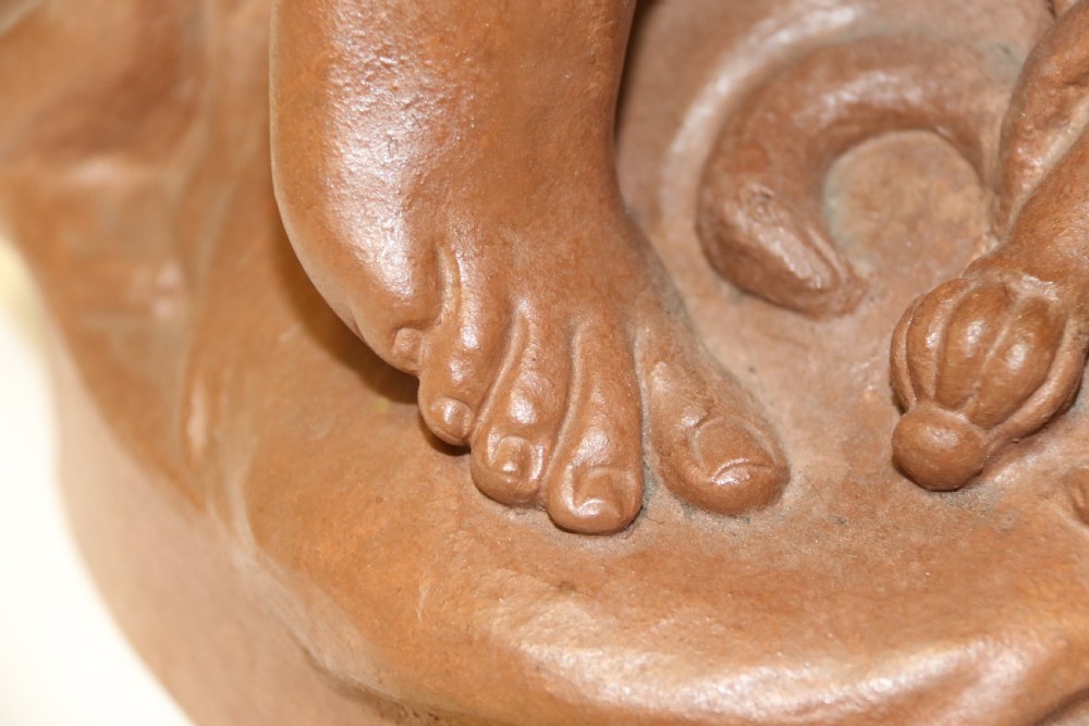 A 19th century Terracotta study of Mercury View VII