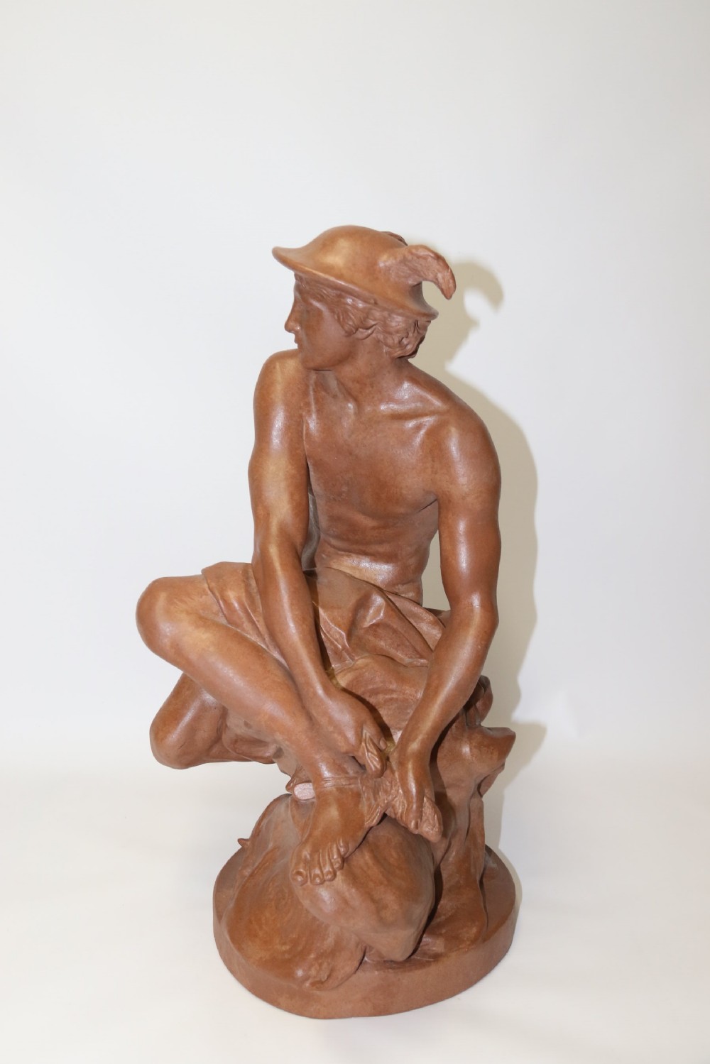 A 19th century Terracotta study of Mercury View XI
