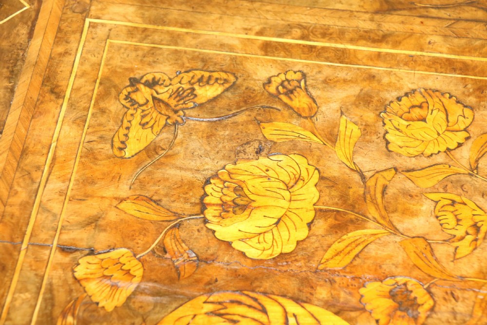 A rare Dutch burr walnut lowboy View IV
