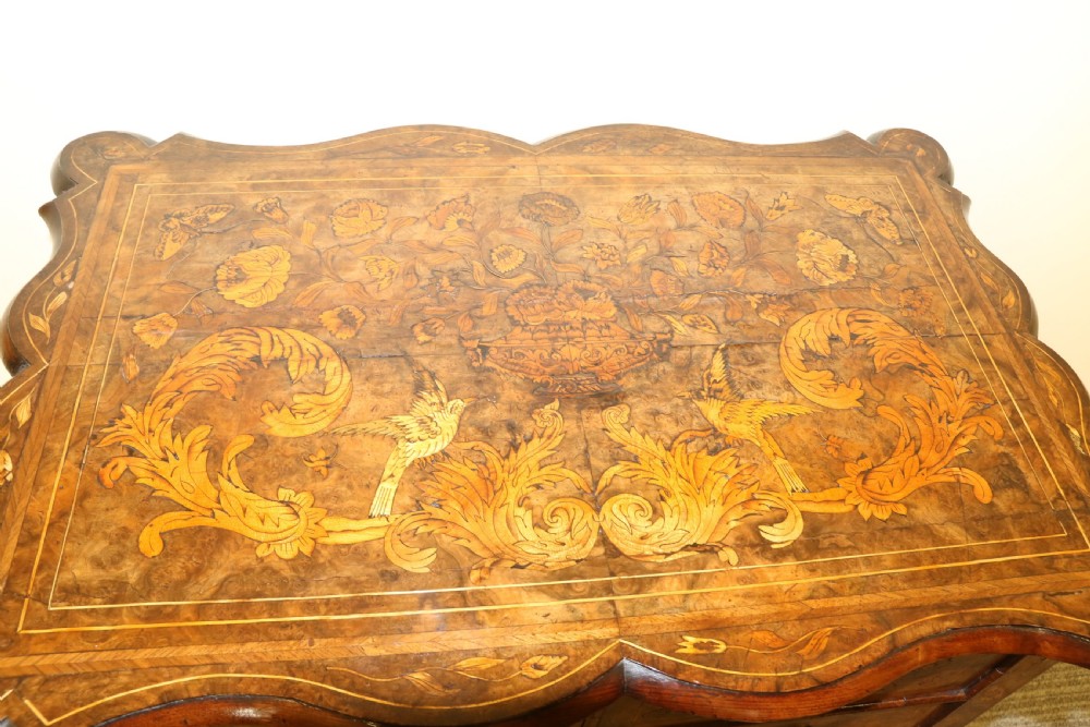 A rare Dutch burr walnut lowboy View V