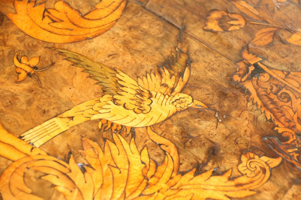 A rare Dutch burr walnut lowboy View VI