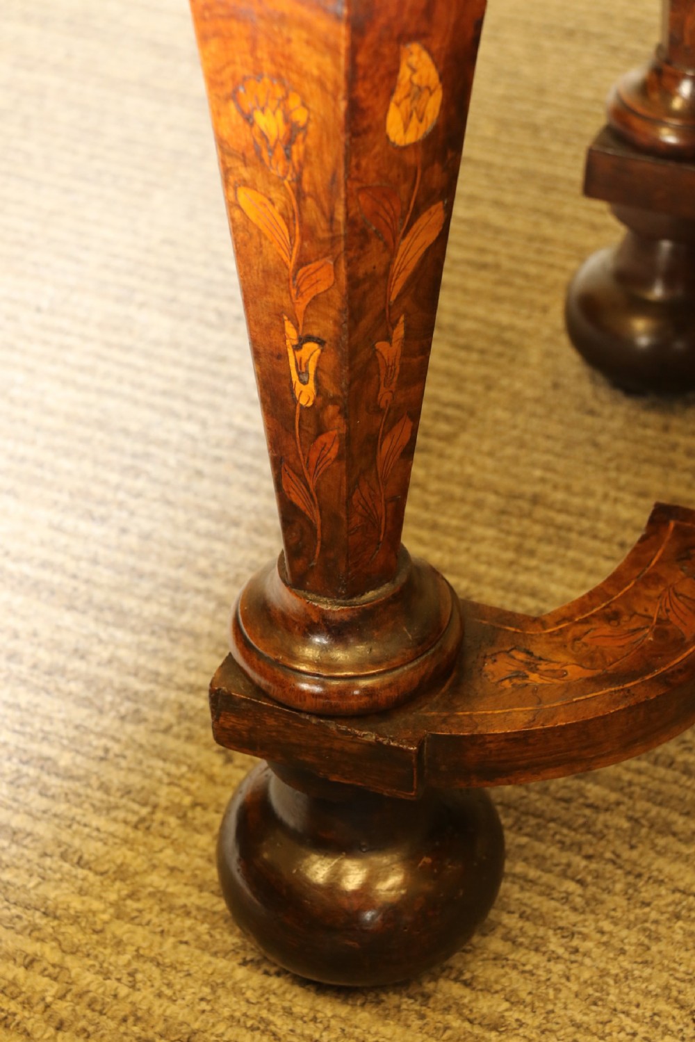 A rare Dutch burr walnut lowboy View X
