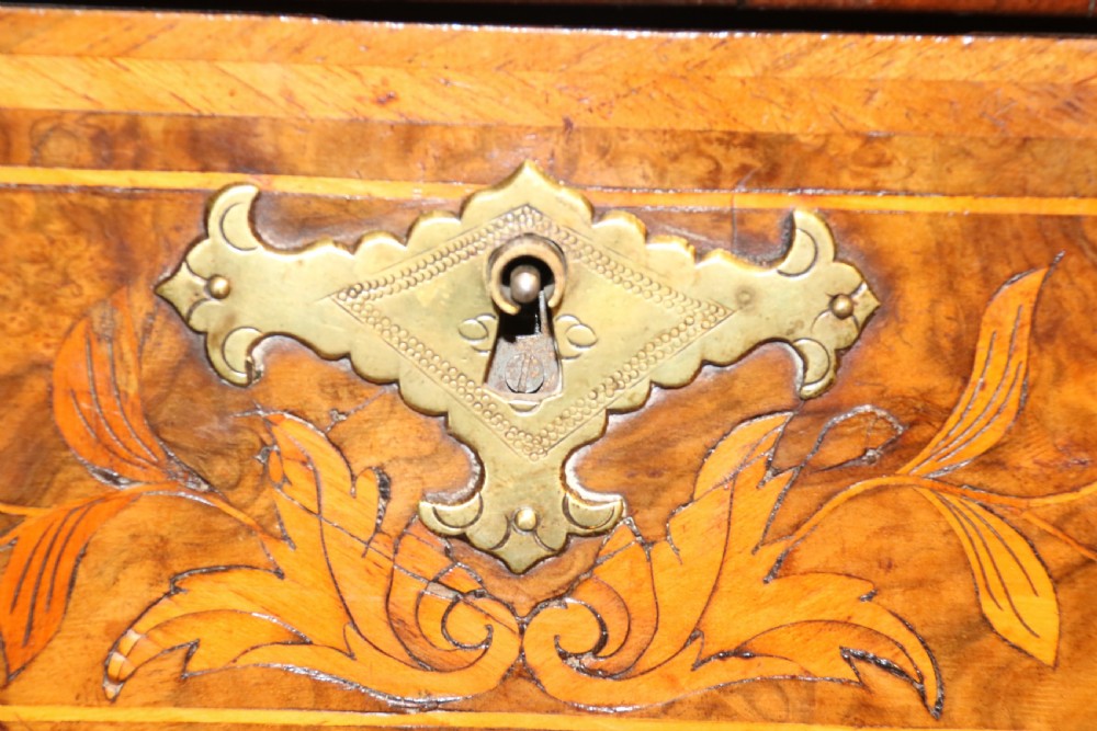 A rare Dutch burr walnut lowboy View XV