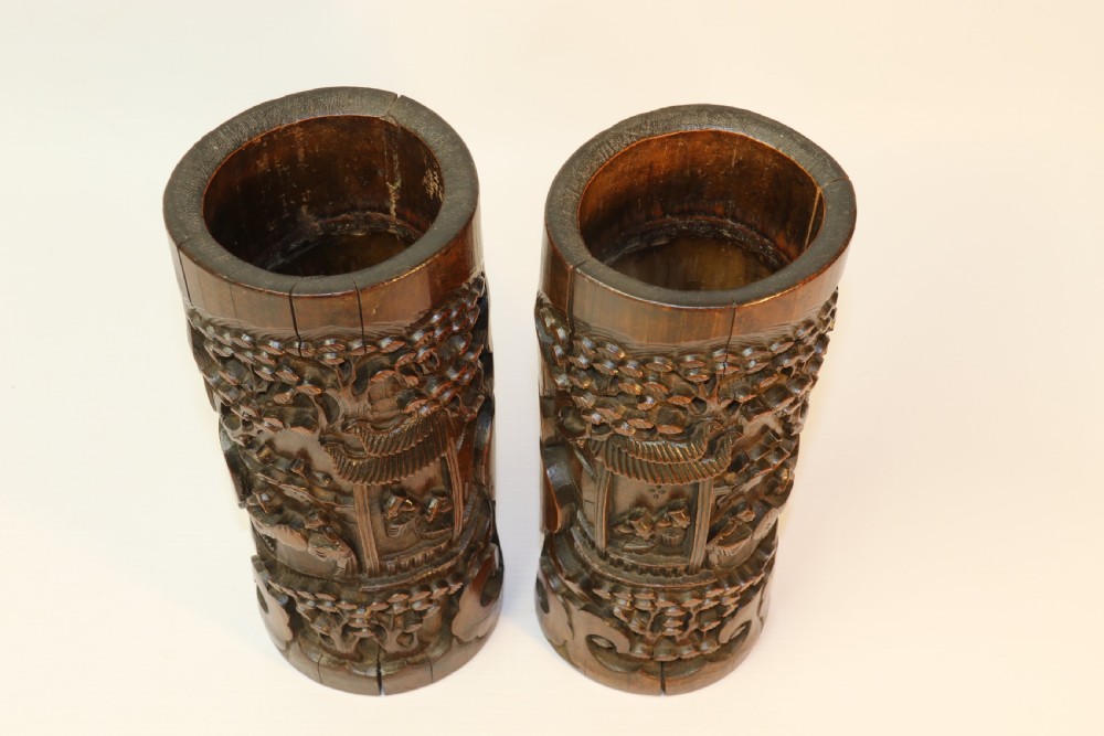 A pair of Chinese Brush Pots View XIV