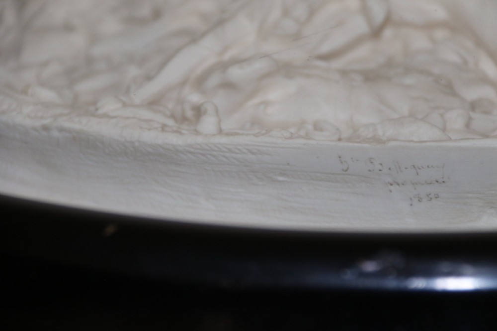 A pair of French oval plaques cast in plaster View XI