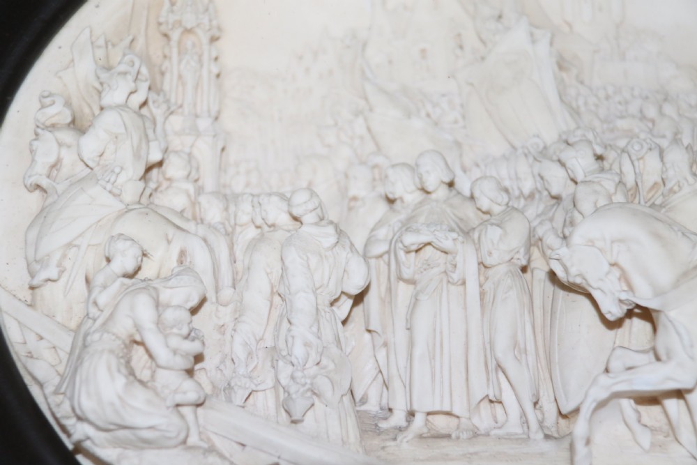 A pair of French oval plaques cast in plaster View XIII
