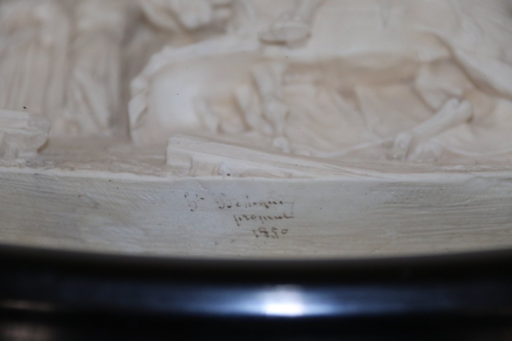 A pair of French oval plaques cast in plaster View XIV