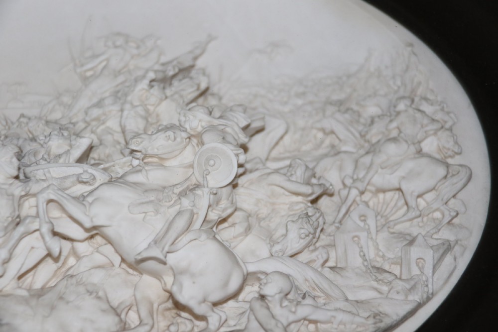 A pair of French oval plaques cast in plaster View XV