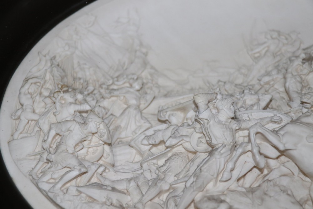 A pair of French oval plaques cast in plaster View XVII