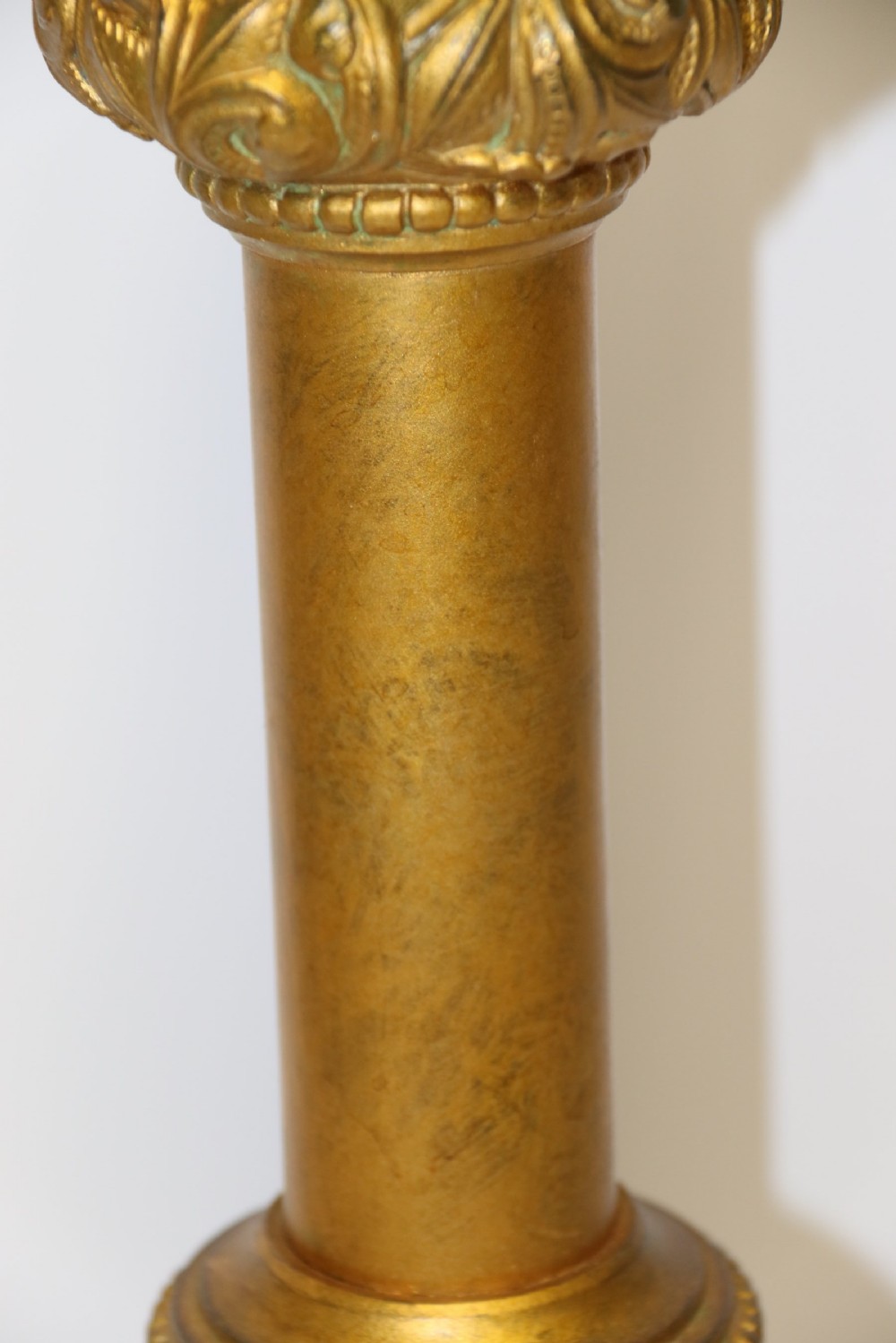 A large pair of Gothic  Gilt brass Candelabra View IV