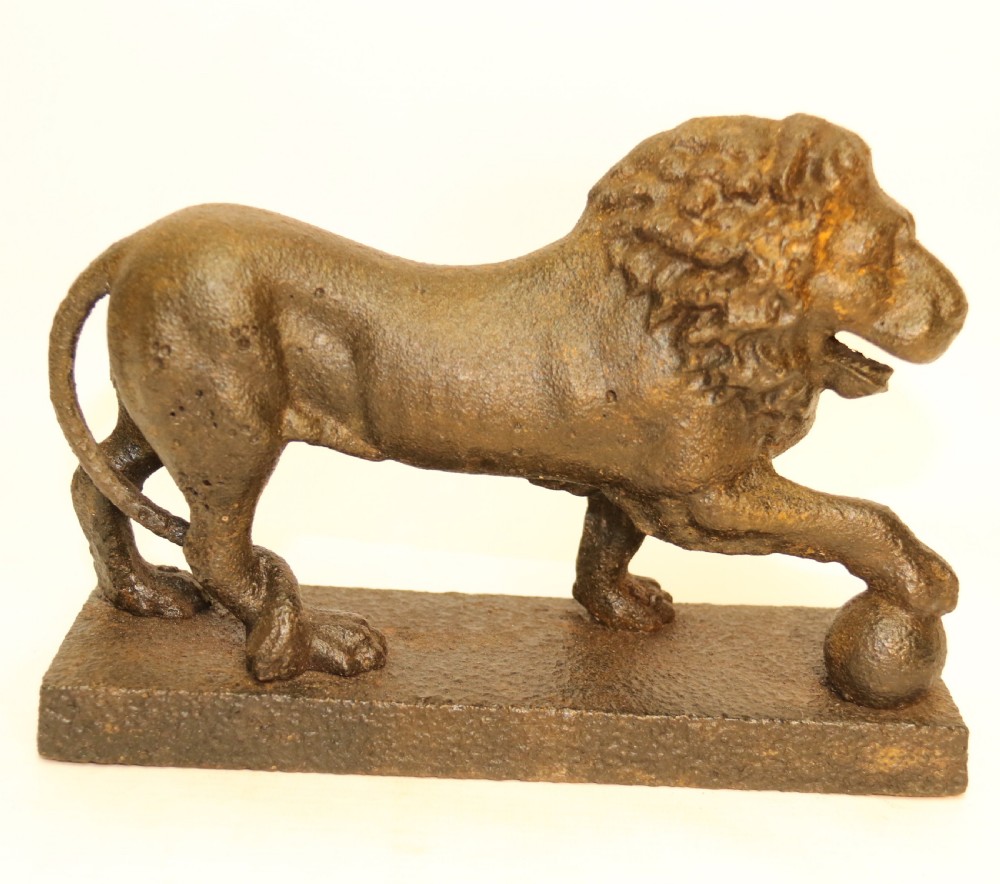 A rare George III Lion Door Stop