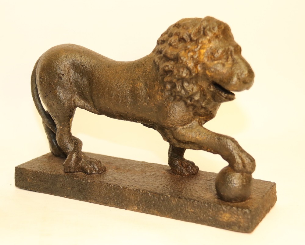 A rare George III Lion Door Stop View II