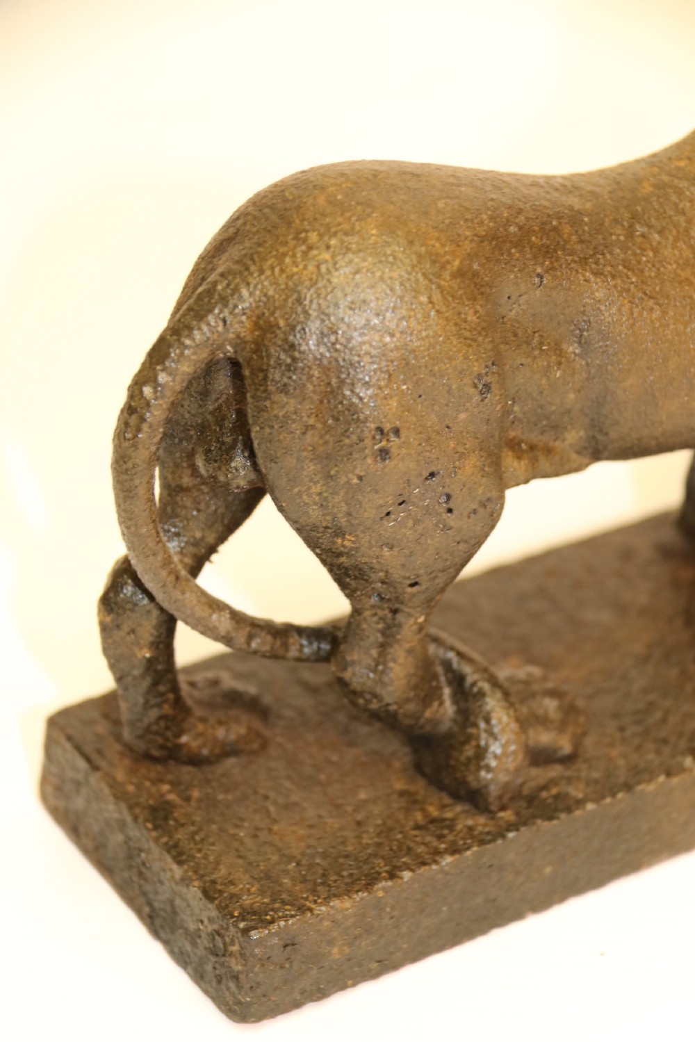 A rare George III Lion Door Stop View V