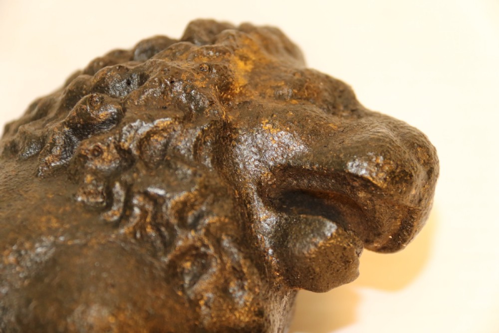 A rare George III Lion Door Stop View VI
