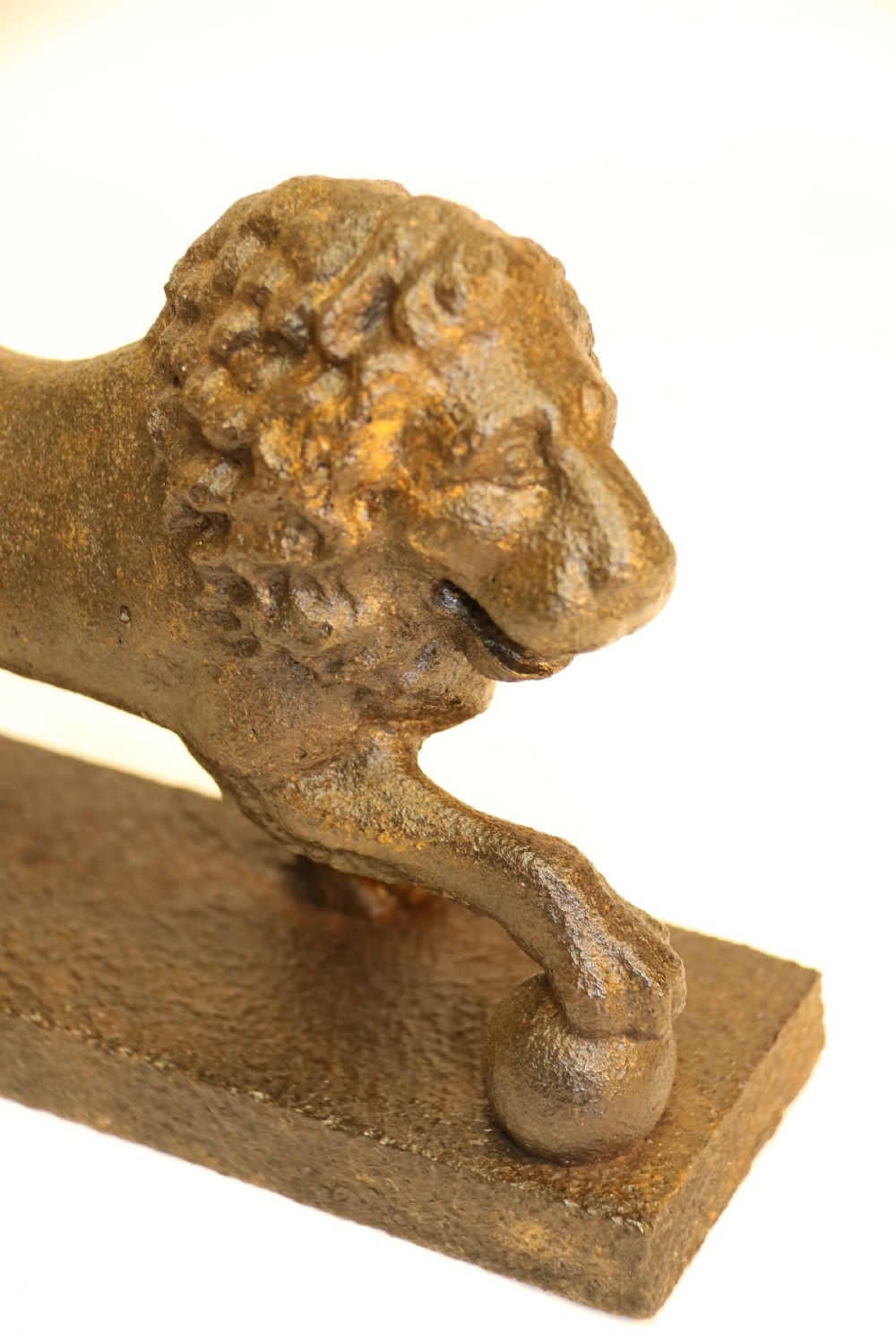 A rare George III Lion Door Stop View IX
