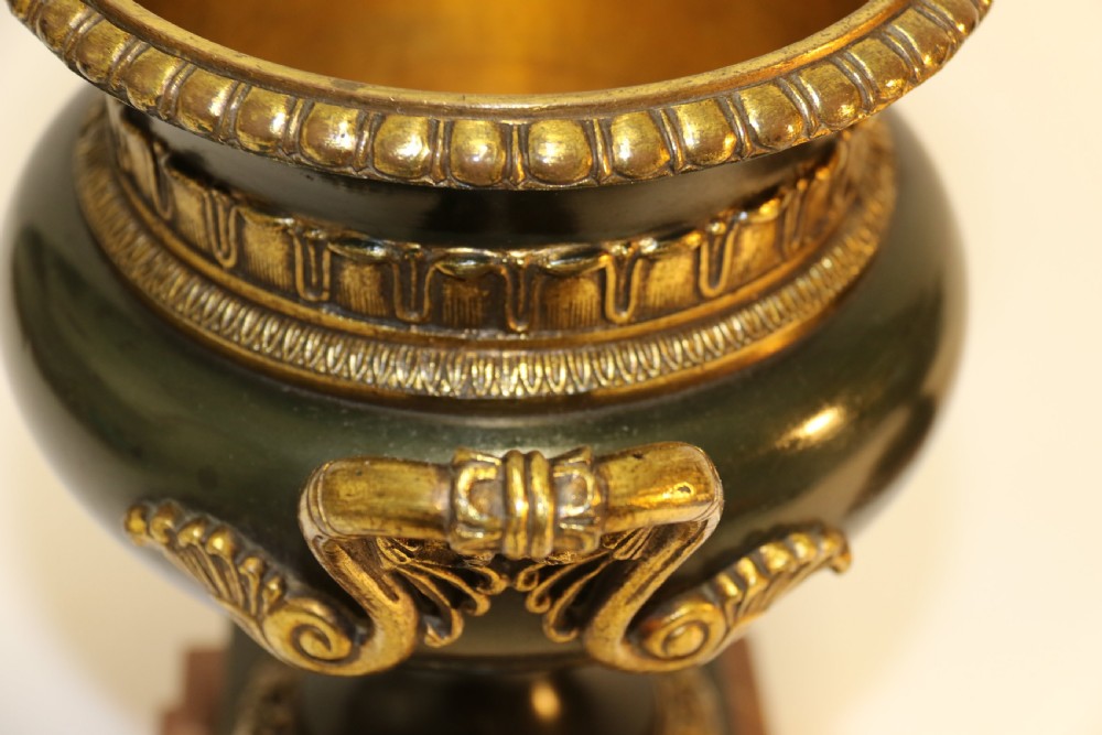 A pair of French bronze urns 19th century View IX