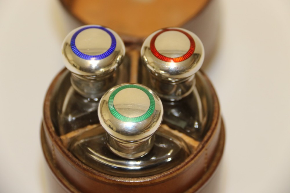 A set of cased hunting flasks View VII