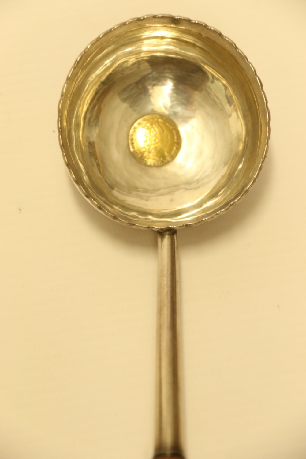 A Georgian Silver Toddy Ladle with inset coin View III