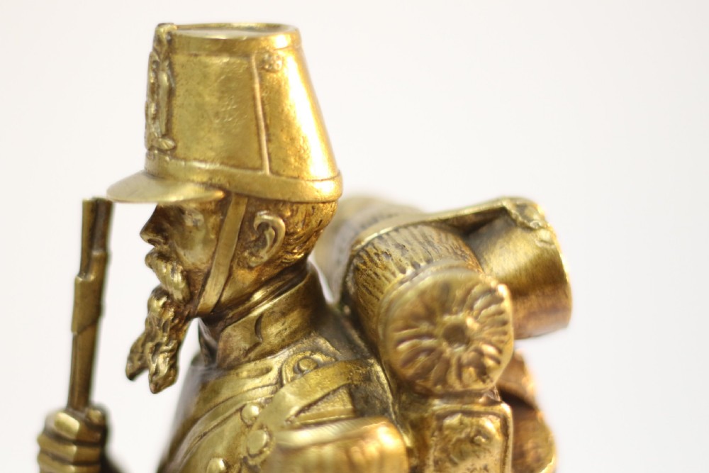 A superb bronze figure of a Napoleonic Soldier View XVI