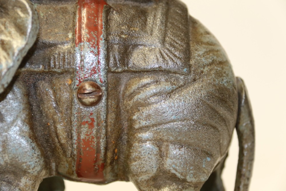 Antique Circus Elephant Money Bank View V