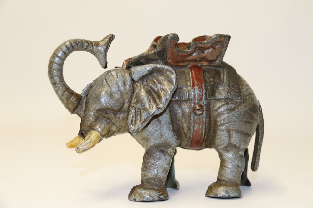 Antique Circus Elephant Money Bank View IX