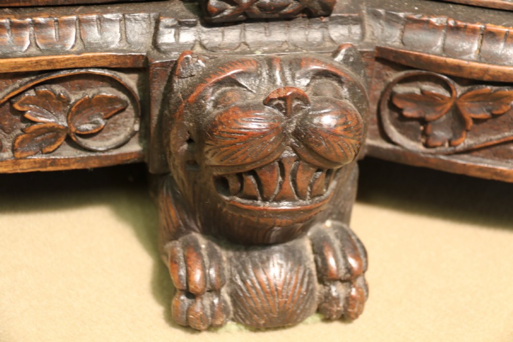 19th century Indian carved padauk wood side cabinet View XII