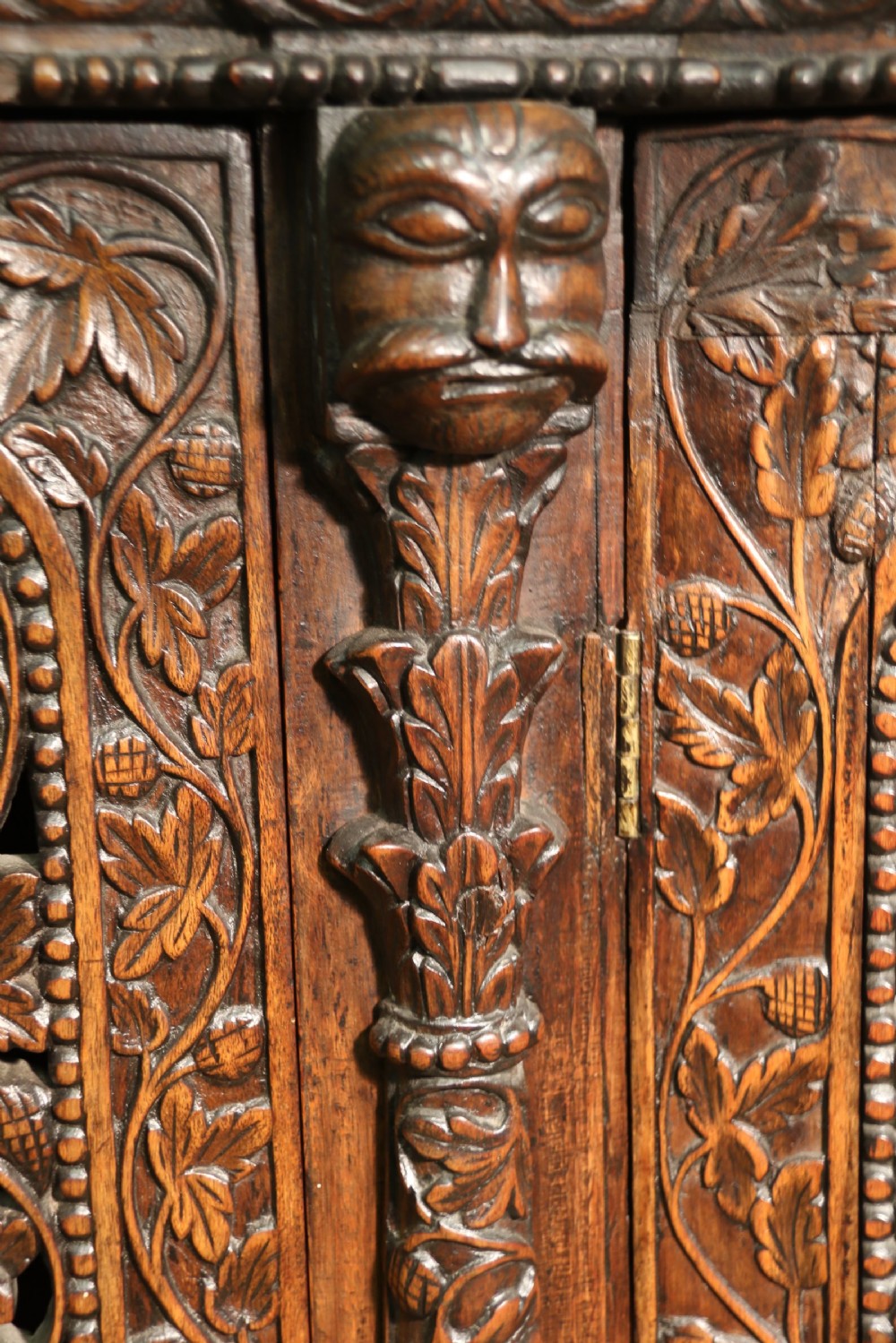 19th century Indian carved padauk wood side cabinet View XIV