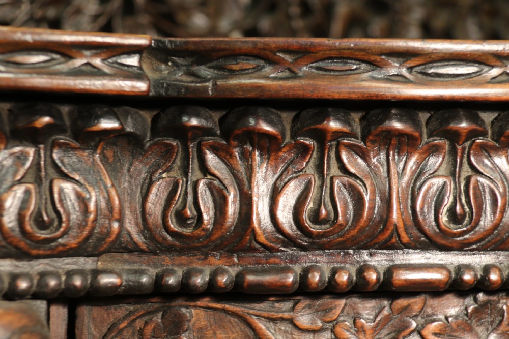 19th century Indian carved padauk wood side cabinet View XV