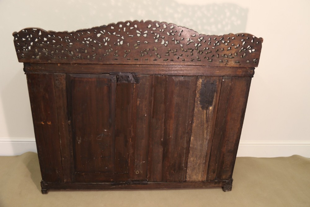 19th century Indian carved padauk wood side cabinet View XIX