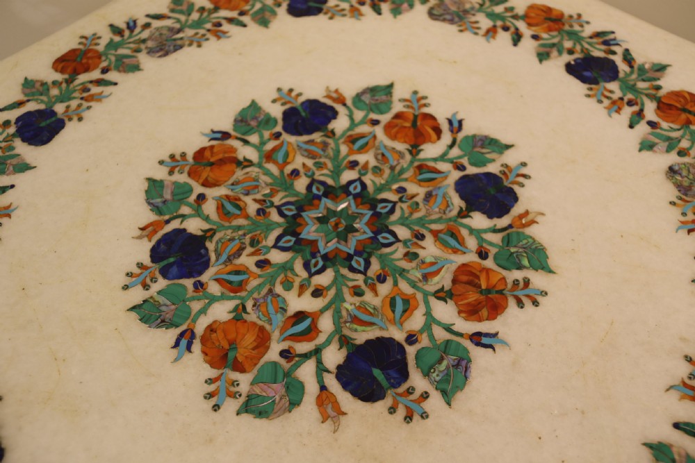 Exquisite Pietra Dura Marble topped Table View III