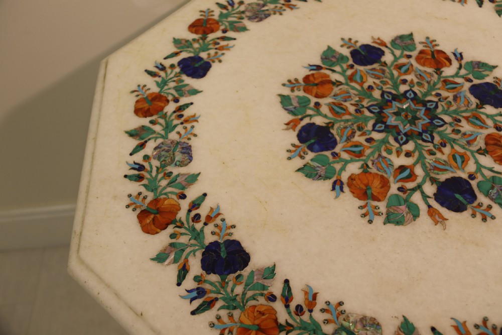 Exquisite Pietra Dura Marble topped Table View IV