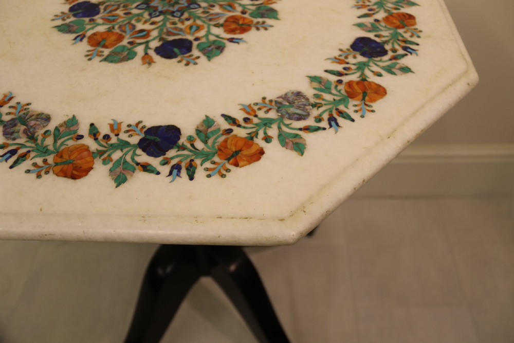Exquisite Pietra Dura Marble topped Table View VII
