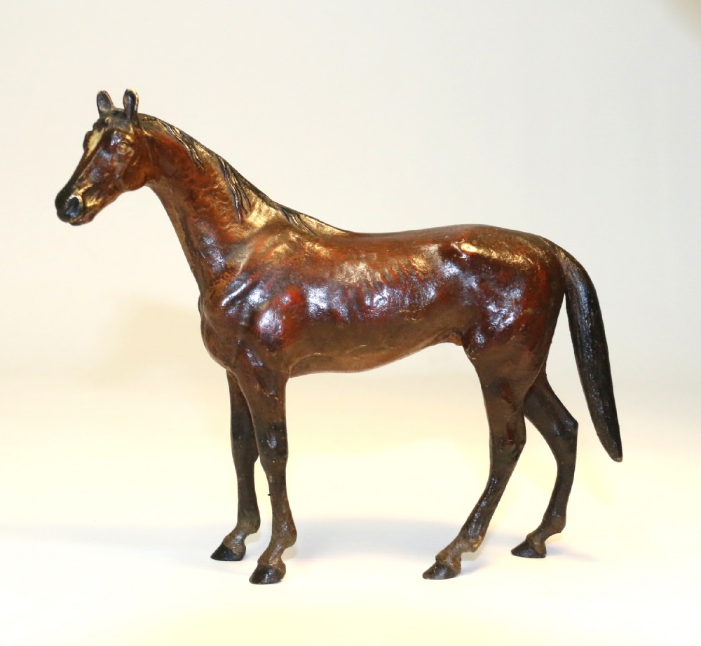 Austrian cold painted bronze study of a Race Horse