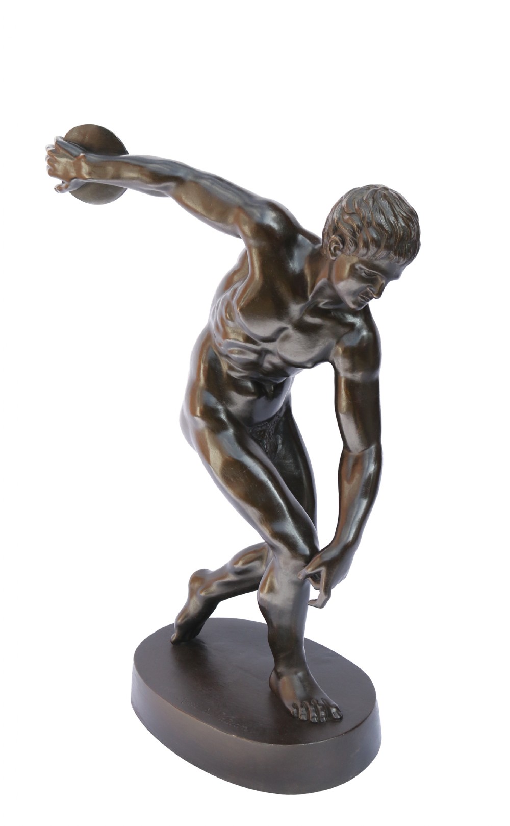Bronze figure of The Discus Thrower