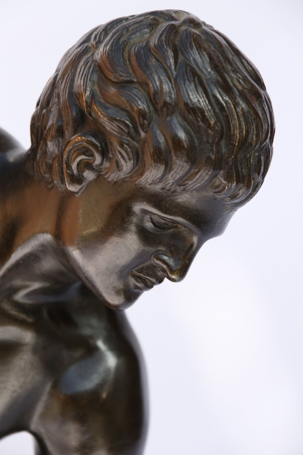 Bronze figure of The Discus Thrower View VI