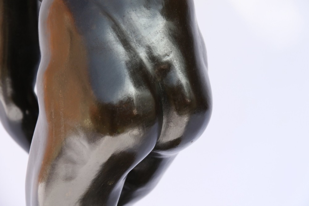 Bronze figure of The Discus Thrower View VII