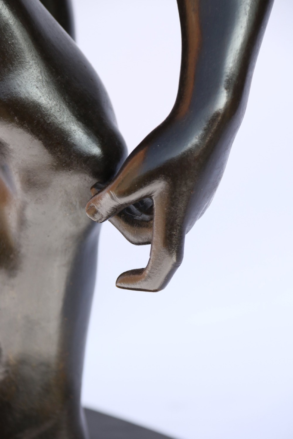 Bronze figure of The Discus Thrower View VIII