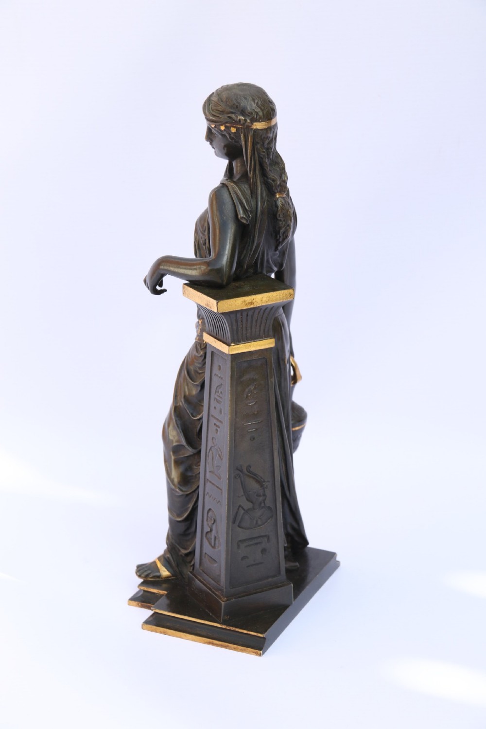 A superb bronze study by Bouret, The Egyptian Water Bearer View II