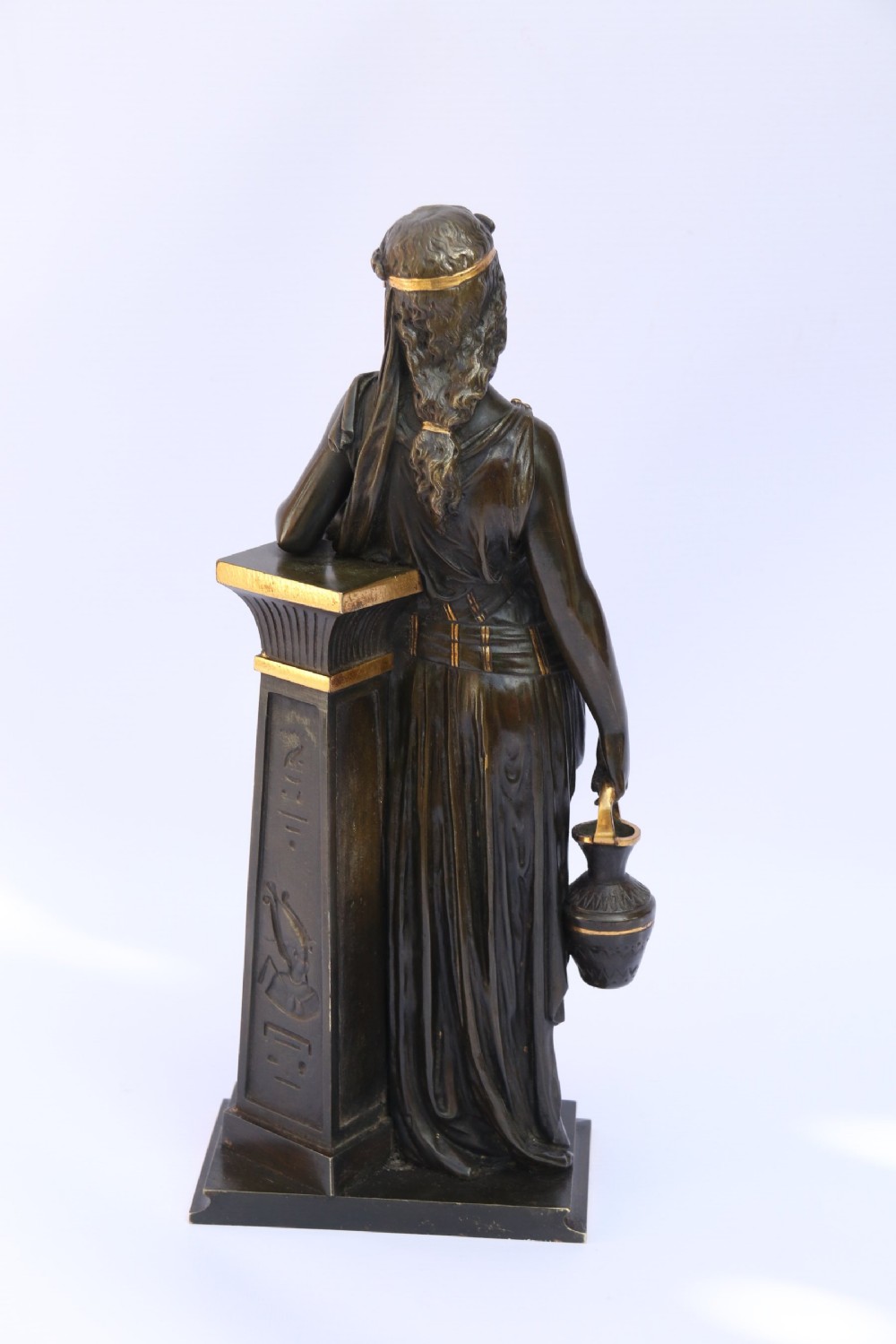 A superb bronze study by Bouret, The Egyptian Water Bearer View III