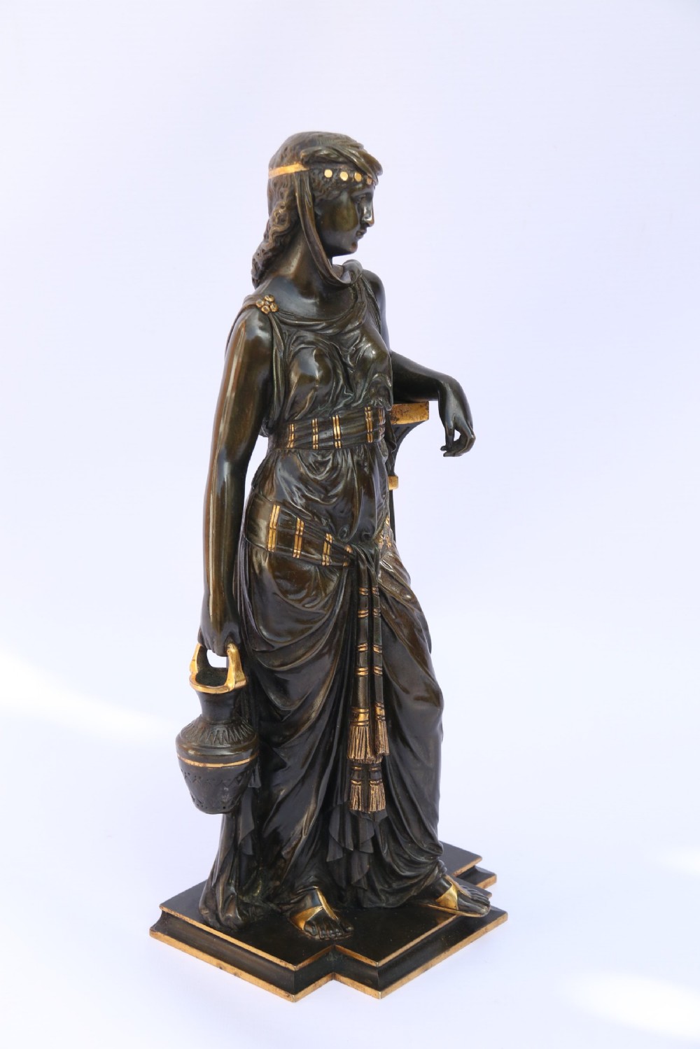 A superb bronze study by Bouret, The Egyptian Water Bearer View V