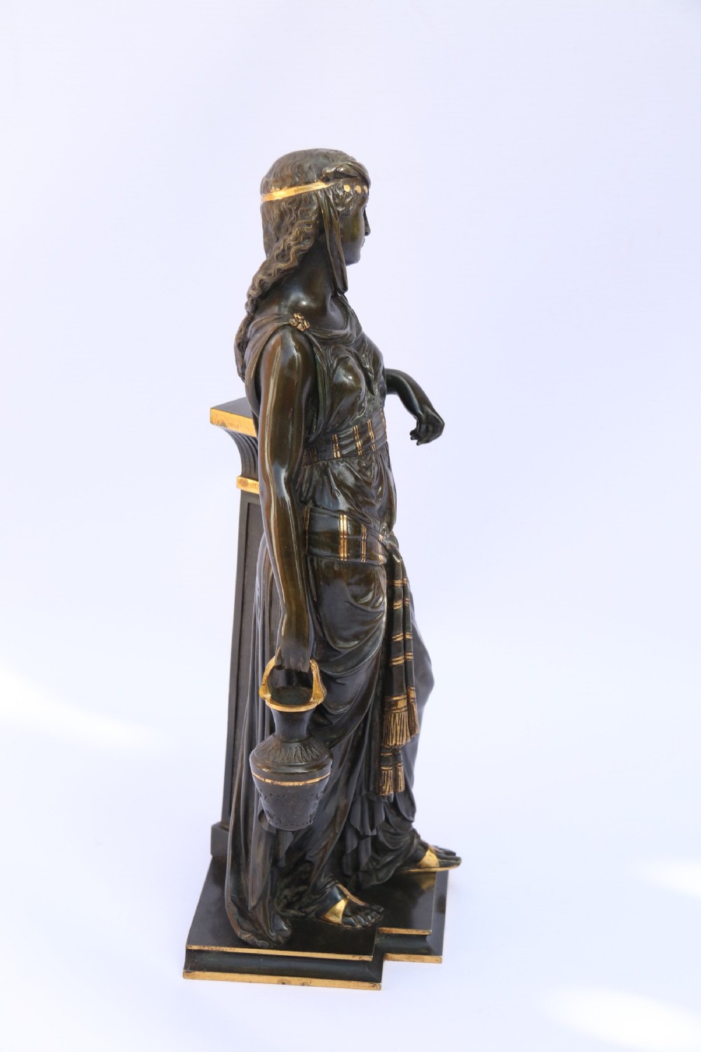 A superb bronze study by Bouret, The Egyptian Water Bearer View VIII