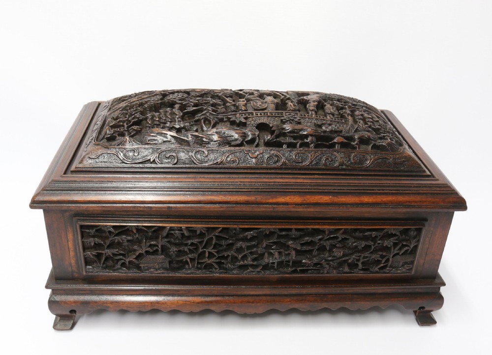 Chinese carved jewel casket
