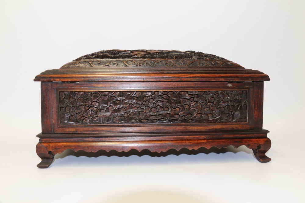 Chinese carved jewel casket View VI