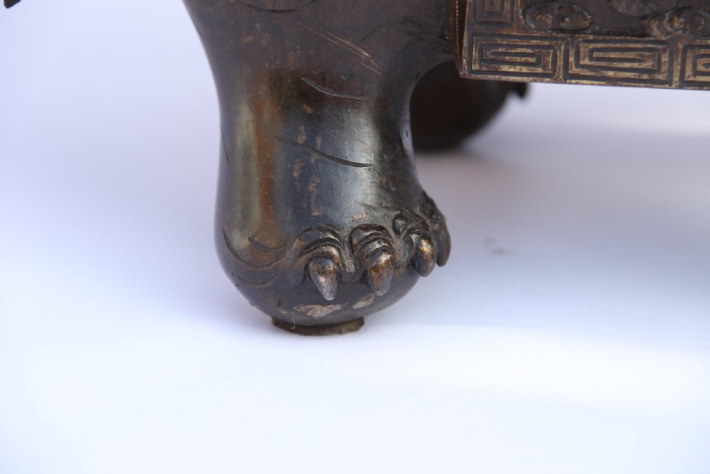 A Japanese Meiji period bronze elephant View V