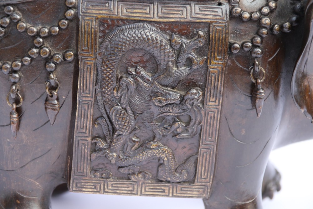 A Japanese Meiji period bronze elephant View VI