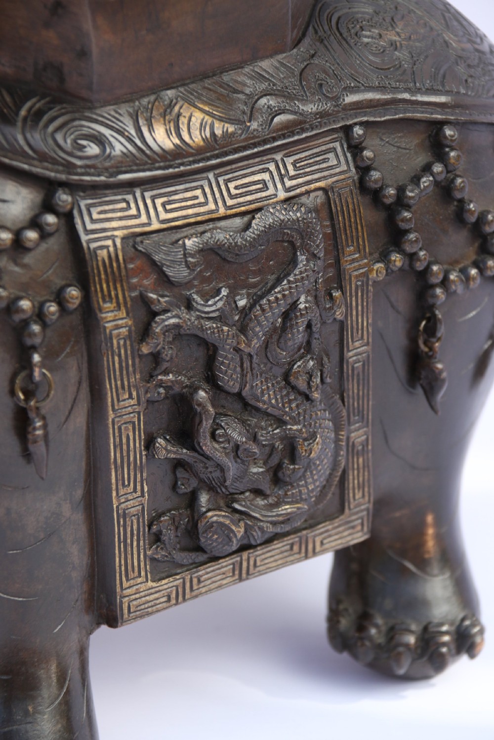 A Japanese Meiji period bronze elephant View IX