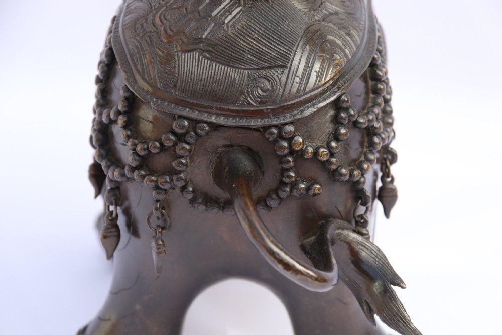 A Japanese Meiji period bronze elephant View X