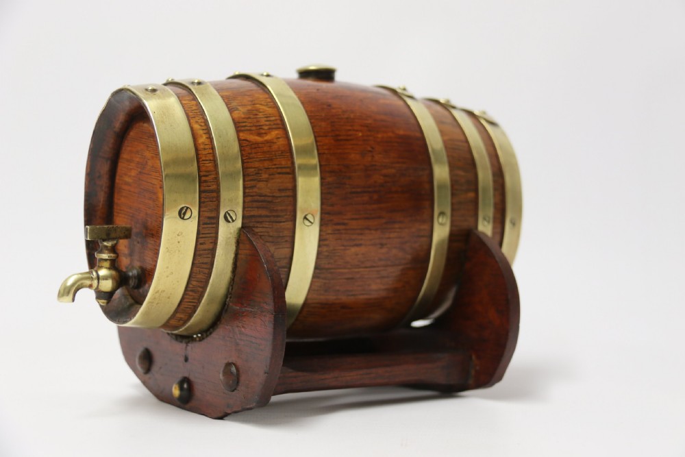 English Oak Miniature Brandy Cask View II