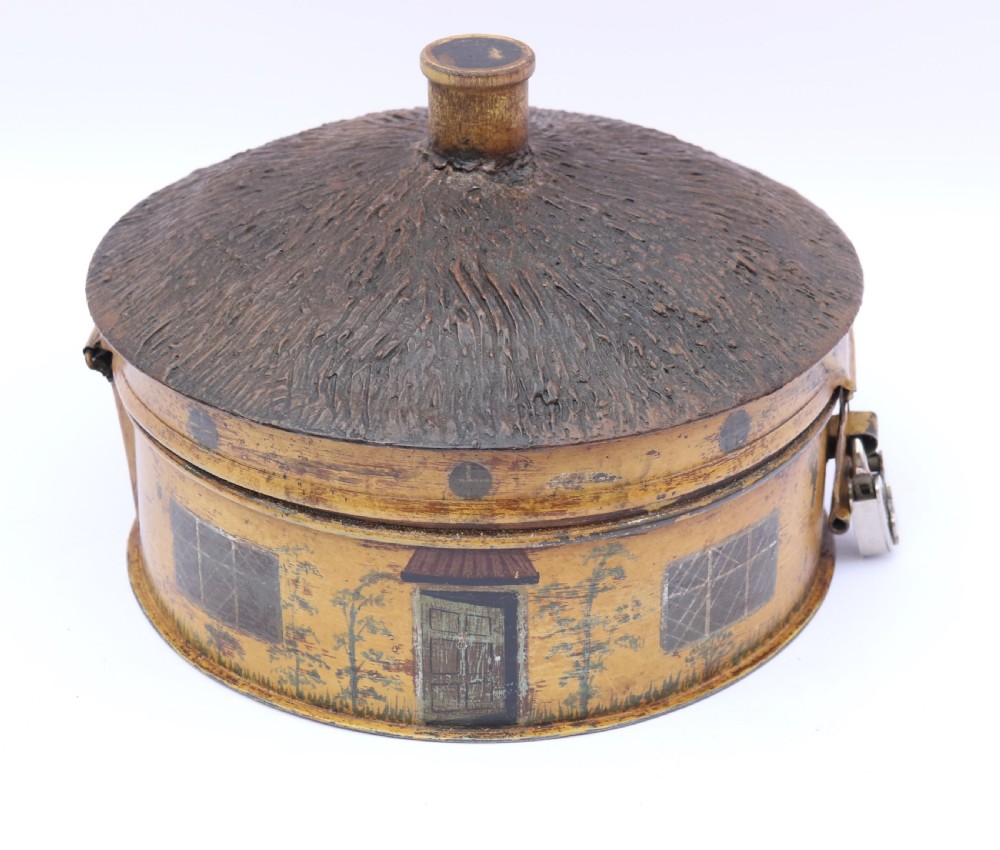 A rare 19th century folk art spice box
