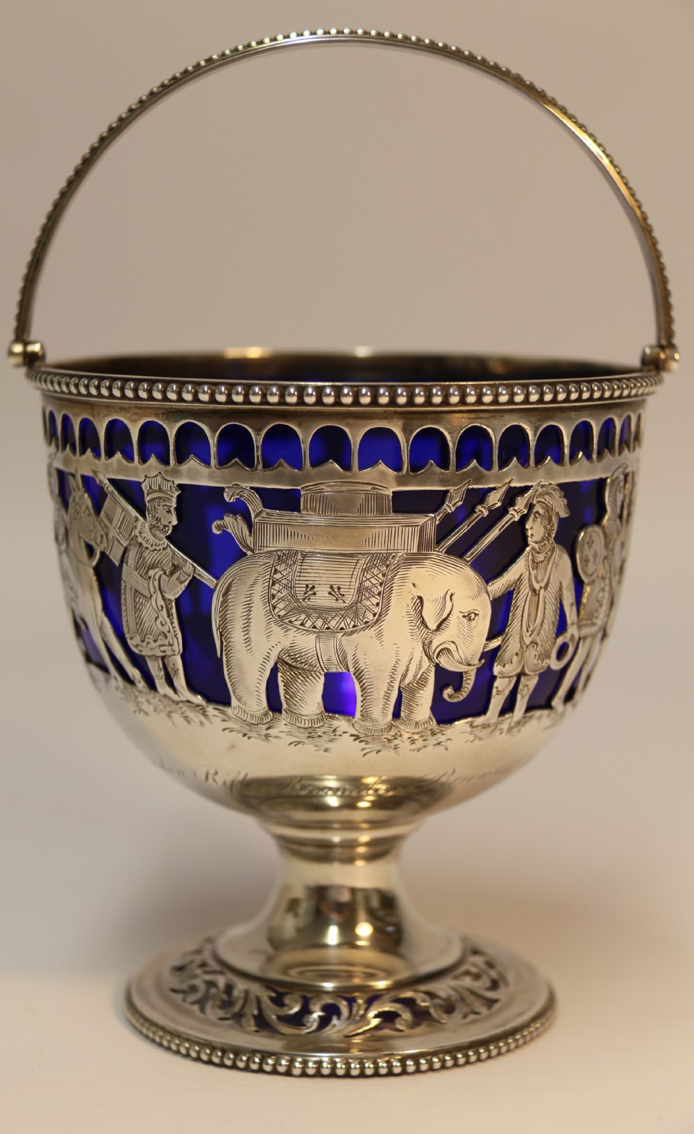 English Military Silver Presentation Sugar Bowl